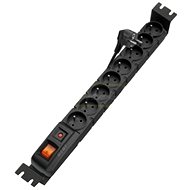 Acar 19" distribution panel with surge protection, 8 × 230 V, 3 m cable - Surge Protection Socket Strip