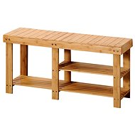 Kesper Botníková laivce se sedákem, bambus, 90×27×45cm - Shoe Rack