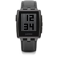 Pebble Steel čierne - Smart hodinky