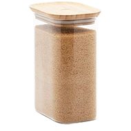 Pebbly PKV-068 Glass jar with bamboo lid 1,2 l - Storage Jar