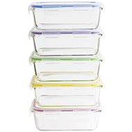 Pebbly PKV-5SRB Set of glass jars with lid - Food Container Set