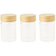 Pebbly PKV-030 Set of 3 round glass jars - Food Container Set