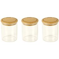 Pebbly PKV-014 Set of 3 pcs round glass jars - Food Container Set
