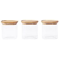 Pebbly PKV-015 Set of 3 glass jars, 800 ml - Food Container Set