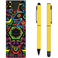 PIERRE CARDIN CELEBRATION set ballpoint pen + roller, yellow - Writing Set