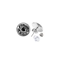 Earrings 14 mm Black and white spirals - Earrings