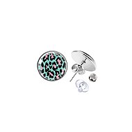 Earrings 14 mm Leopard Mint - Earrings