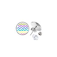 Pecky earrings 14 mm Coloured waves - Earrings