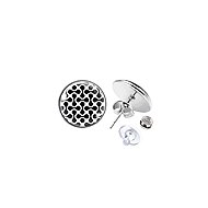 Earrings 14 mm Black and White - Earrings