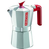 PEDRINI ECO BRILLANTATA MANICO ROSSO MokKa-Kanne 6 Portionen 300 ml - Mokkakanne