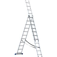 G21 6390389 3-part ladder 7,6m, 33 rungs - Ladder