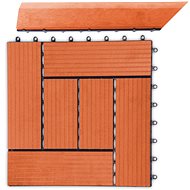 Transition Strip G21 Cherry for WPC Tiles, 38.5 x 7.5cm Corner (Left) - WPC Accessory