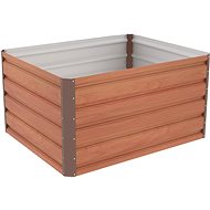 G21 DAISY raised garden bed, sheet metal, brown 100 x 80 x 52 cm - Raised Garden Bed