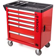 G21 Cooper 6 red workshop trolley - Tool trolley
