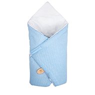 Maceshka Basic White, polka dot in blue - Swaddle Blanket