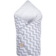 Maceshka Swaddle Blanket Minky White, Zig-zag - Swaddle Blanket