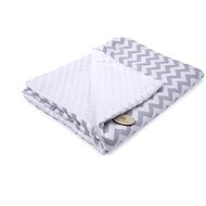 Maceshka Blanket Minky White Zigzag - Blanket
