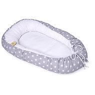 Maceshka Reversible Nest Basic White Stars in Grey - Baby Nest