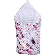 Maceshka Swaddle Blanket Minky Print Feathers - Swaddle Blanket