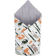 Maceshka Wrap Minky print animals in the forest - Swaddle Blanket