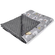 Maceshka Blanket Minky Print Lamy, Grey - Blanket