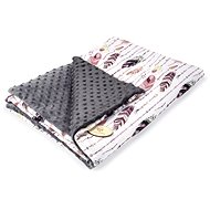 Maceshka Blanket Minky Print Feathers - Blanket