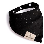 Maceshka Nature single drool with gold dot Noir - Bib