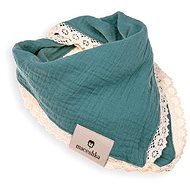 Maceshka Nature Double Bib with Decorative Edge Eucalyptus, Lace - Bib
