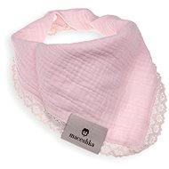Maceshka Nature single drool with decorative edge Rose Blush, lace - Bib