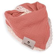 Maceshka Spittle Nature simple with decorative edge Marsala, lace - Bib