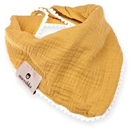 Maceshka Spittle Nature simple with decorative edge Mimosa, pompons - Bib