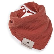 Maceshka Spittle Nature simple with decorative edge tomette, pompons - Bib