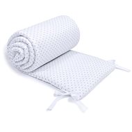 Maceshka Crib Bumper, Basic Grey Polka Dot in White - Crib Bumper