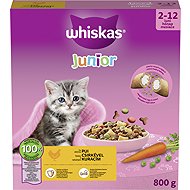 Whiskas Junior Dry Cat Food with Chicken 800g - Cat Kibble