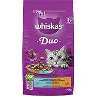 Whiskas DUO Surf & Turf Dry Food for Adult Cats 1.4kg - Cat Kibble