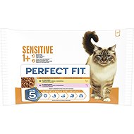 Perfect Fit Sensitive Wet Cat Food Chicken and Fish Selection 4 × 85g - Cat Food Pouch