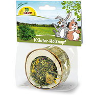 JR Farm Wooden bowl with herb filling 1 piece - Treats for Rodents