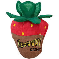 YEOWWW Strawberry stuffed with organic shantou - milk chocolate - Cat Toy