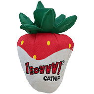 YEOWWW Strawberry stuffed with organic shantou - white chocolate - Cat Toy