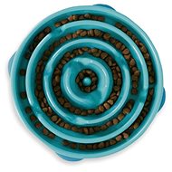 Outward Hound Fun Feeder Drop Slow Bowl Turquoise / Large - Dog Bowl