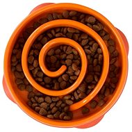 Outward Hound Fun Feeder Slowing Bowl Swirl Orange / Medium - Dog Bowl