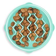 Outward Hound Fun Feeder Wave Slowing Bowl Mint / Small - Dog Bowl
