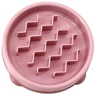 Outward Hound Fun Feeder Wave Slow Bowl Pink / Small - Dog Bowl