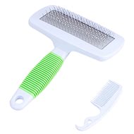 Hurt Universal pet hair brush - white-green - Dog Brush