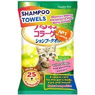 Japan Premium Šamponové ručníky pro kočky na koupání bez vody, s kolagenem a placentou, 25 ks - Cat Shampoo