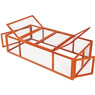 TecTake Portable rabbit hutch with 4 doors, brown - Rabbit Hutch