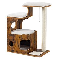 FEANDREA Cat scratching post vintage 86 cm brown and white - Cat Scratcher