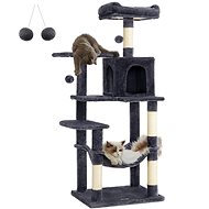 FEANDREA Cat scratching post 143 cm multi-storey dark grey - Cat Scratcher