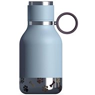 Asobu Stainless steel water thermos with dog bowl Blue - Travel Bottle for Cats and Dogs