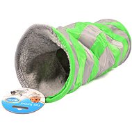 DUVO+ Soft play tunnel for small rodents 35 cm grey/green - Play Tunnel